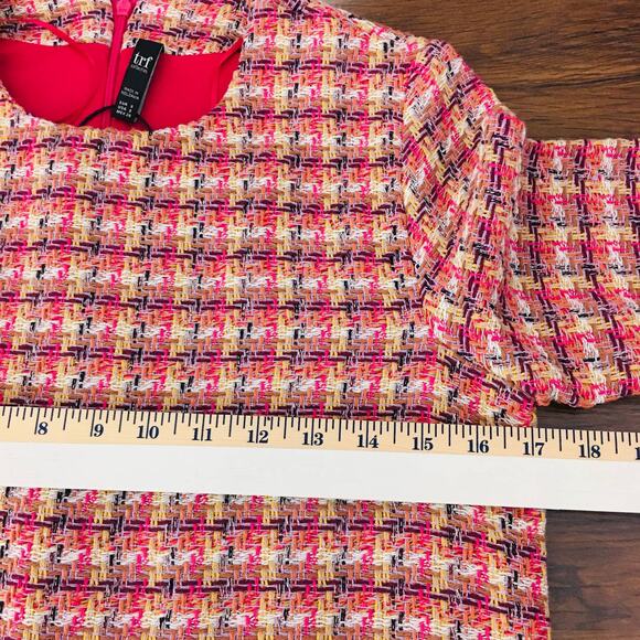 Zara TRF Collection Multi Color Tweed Dress Small - Picture 8 of 11